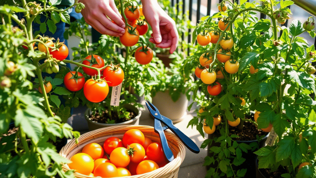 How to Harvest Tomatoes from Containers