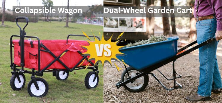 ROSONG Collapsible Wagon vs Best Choice Dual-Wheel Garden Cart