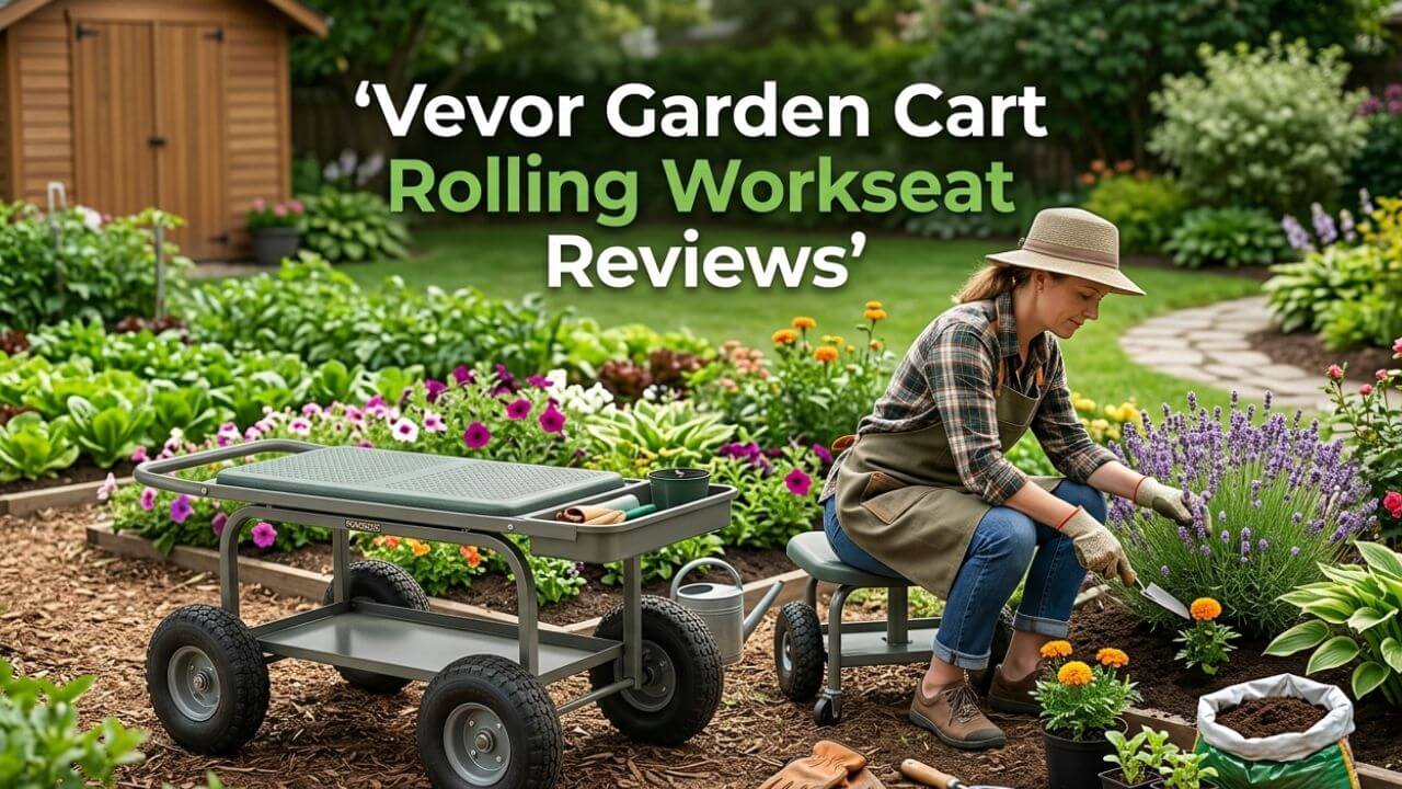 Vevor Garden Cart Rolling Workseat Reviews