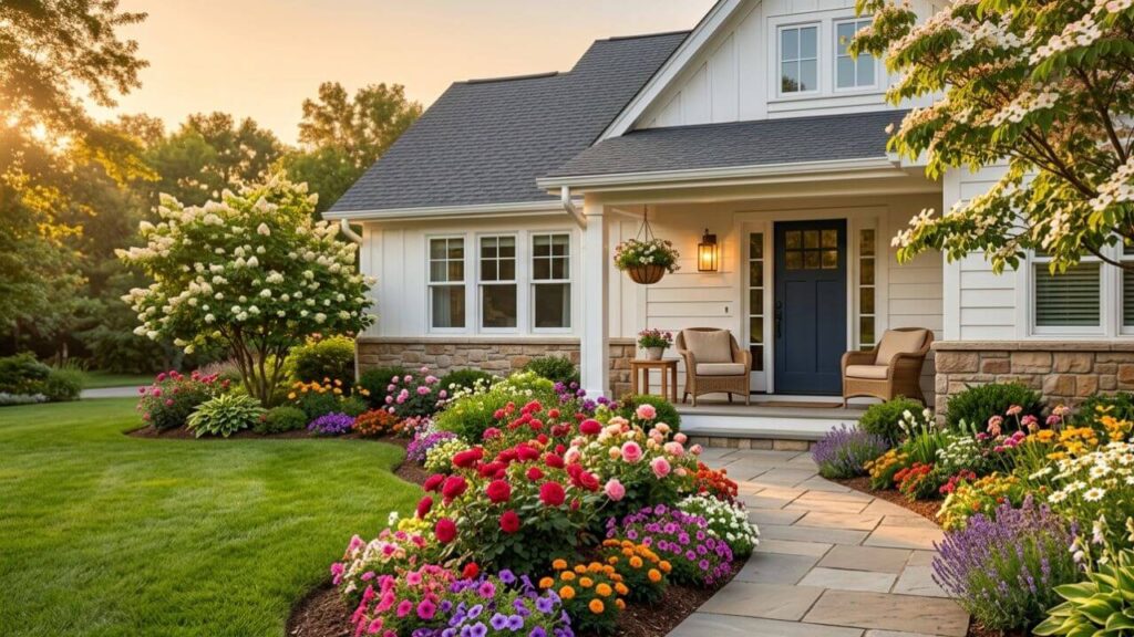Flower Garden Ideas for Front of House