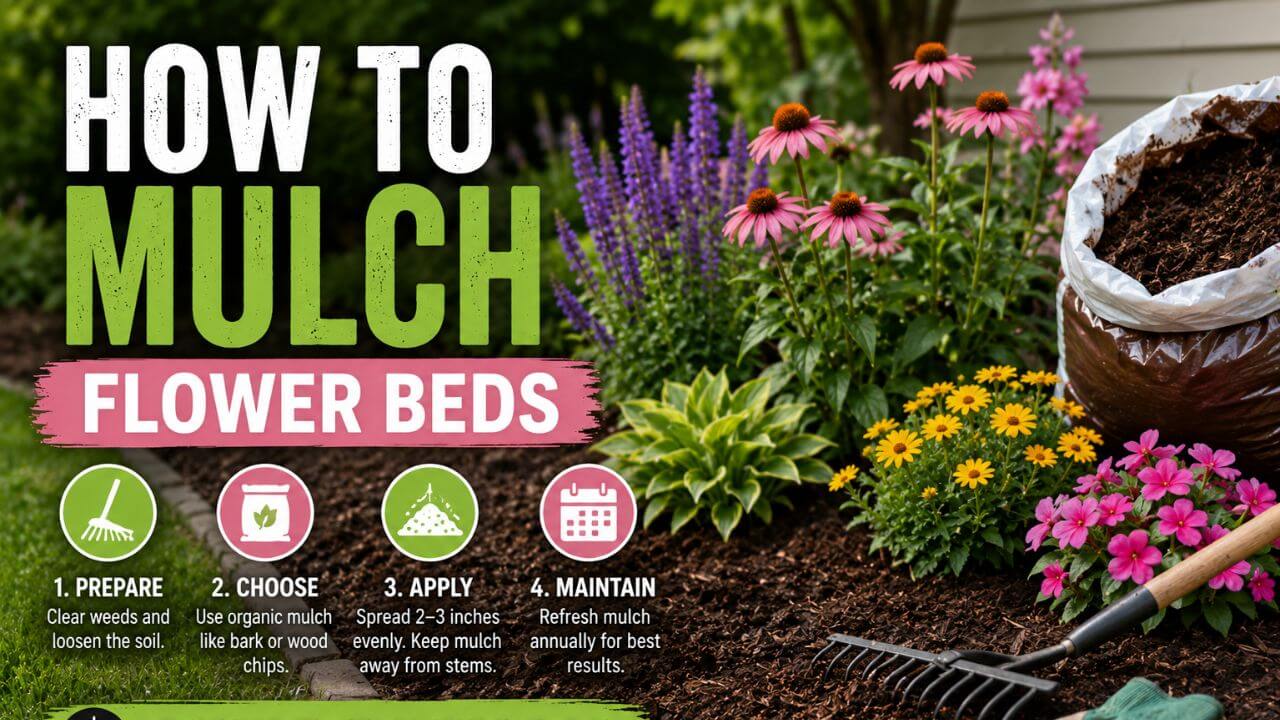 How To Mulch Flower Beds