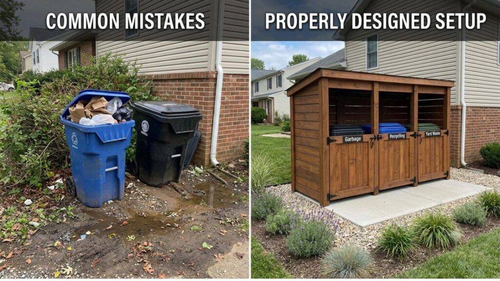 How To Hide Outside Garbage Cans