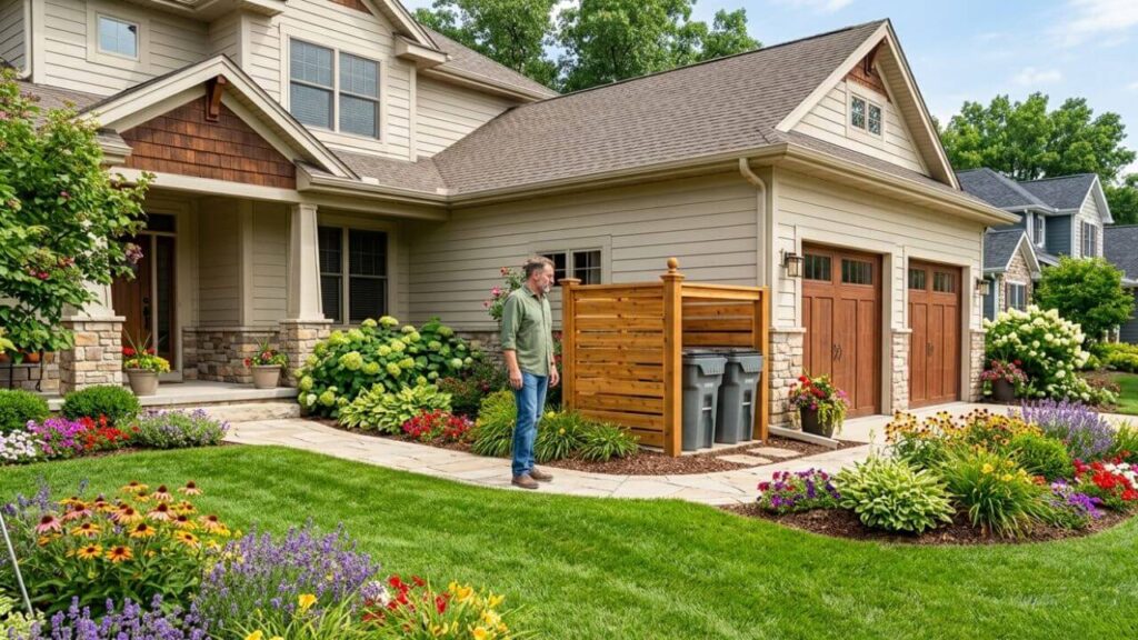 How To Hide Outside Garbage Cans