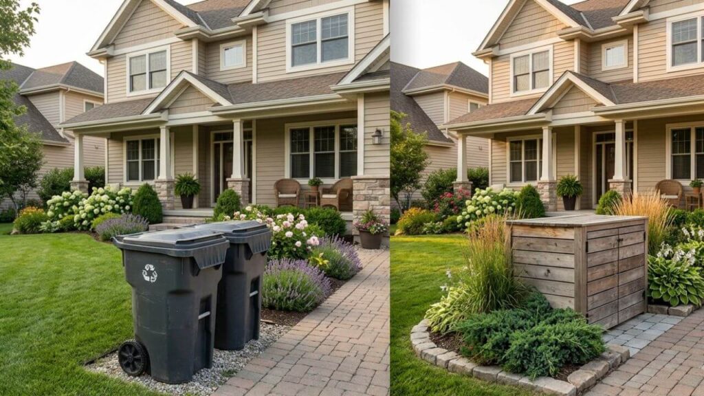 How To Hide Outside Garbage Cans