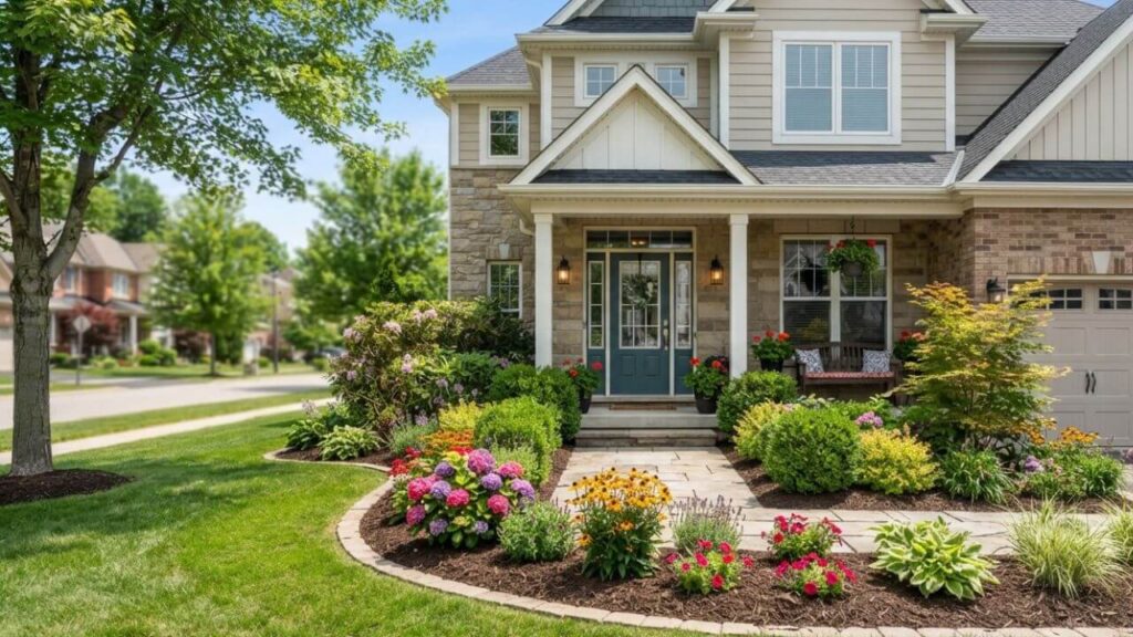 Simple Flower Bed Ideas For Front of House