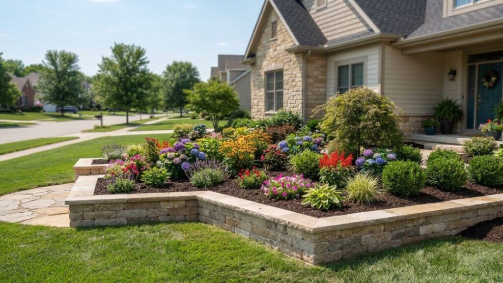 Simple Flower Bed Ideas For Front of House