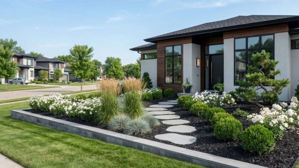 Simple Flower Bed Ideas For Front of House