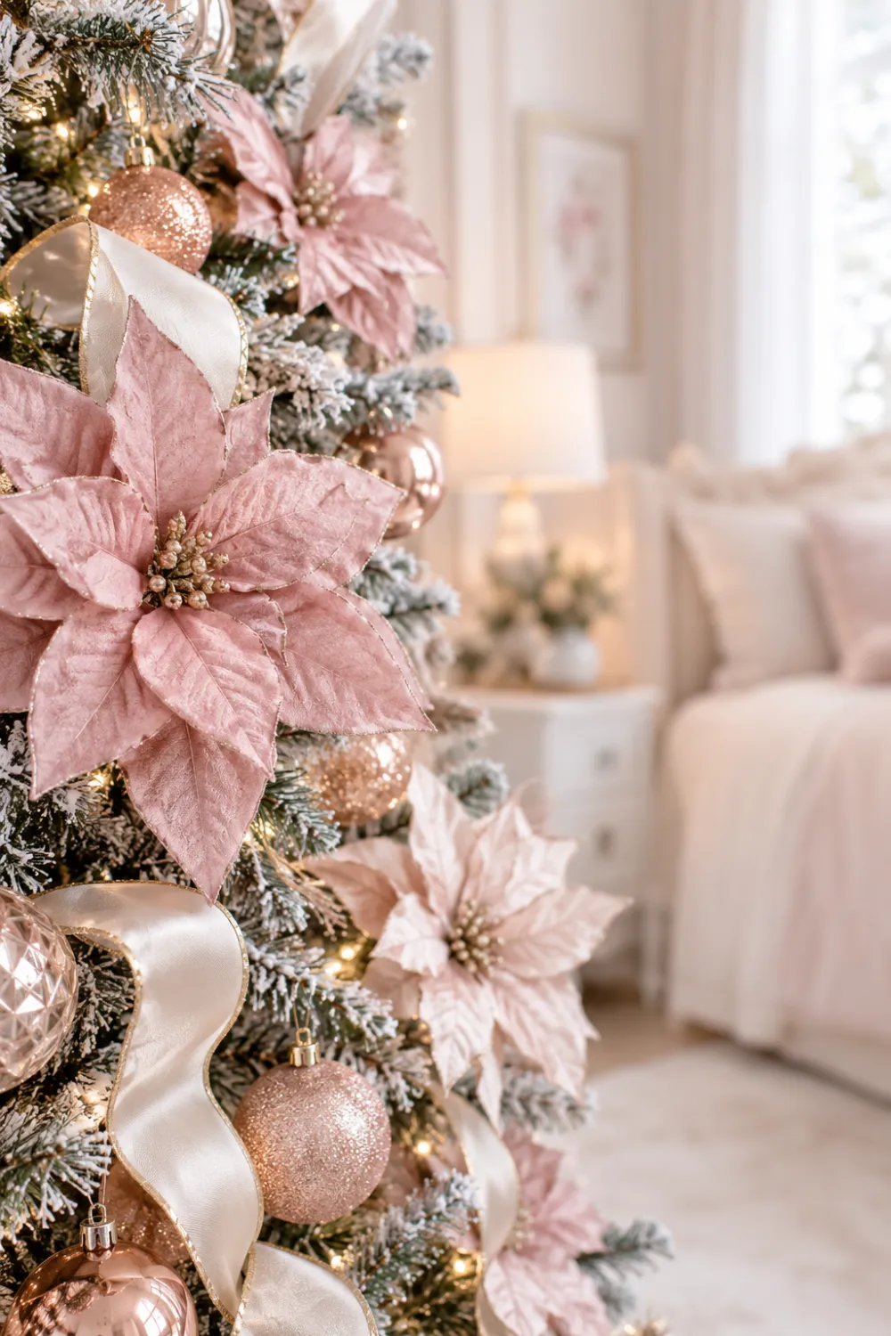 Blush Pink Poinsettias