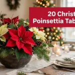 Christmas Poinsettia Table Decor