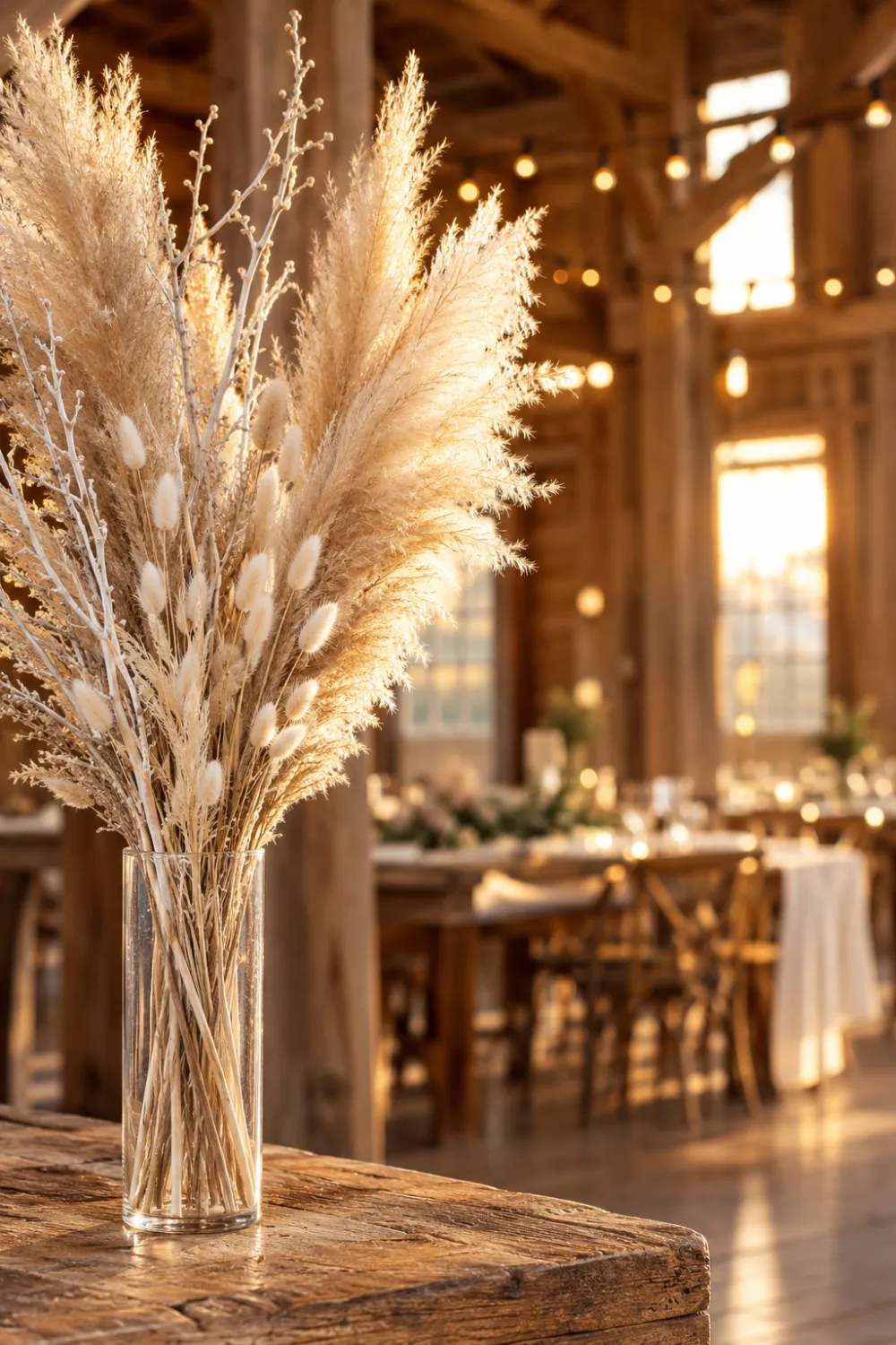 Dried Grass and Bleached Branch Arrangements