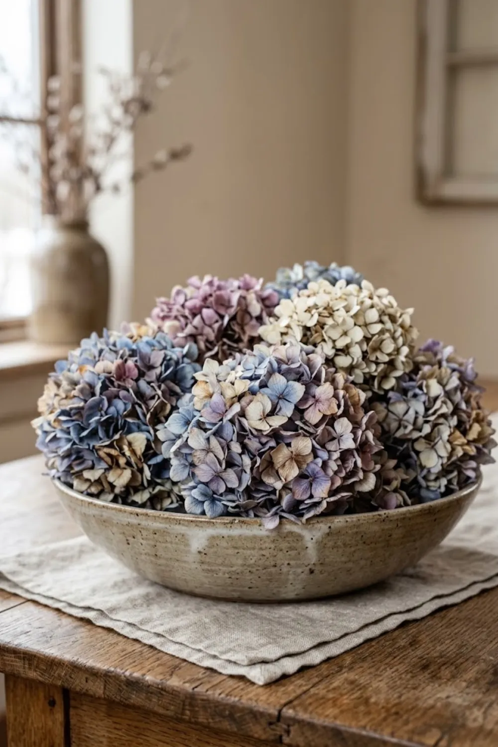 Dried Hydrangea Bowl