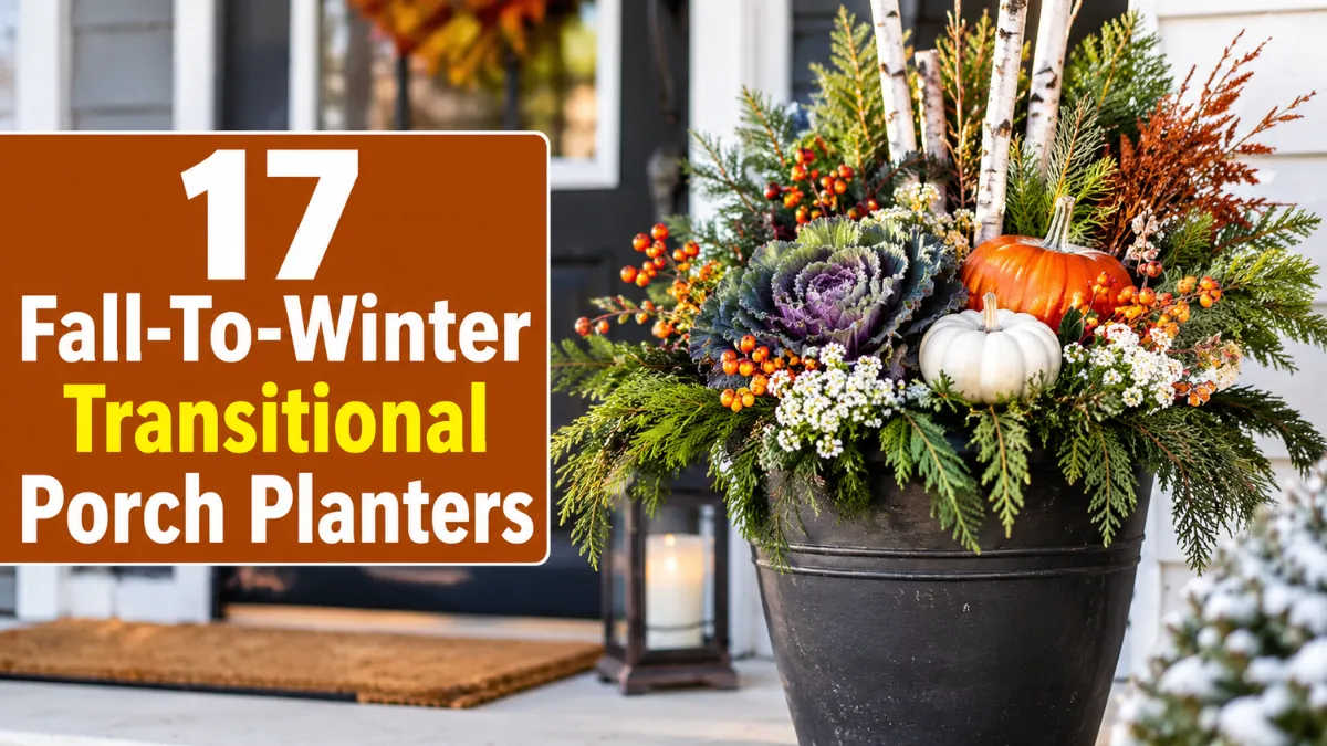 Fall-To-Winter Transitional Porch Planters