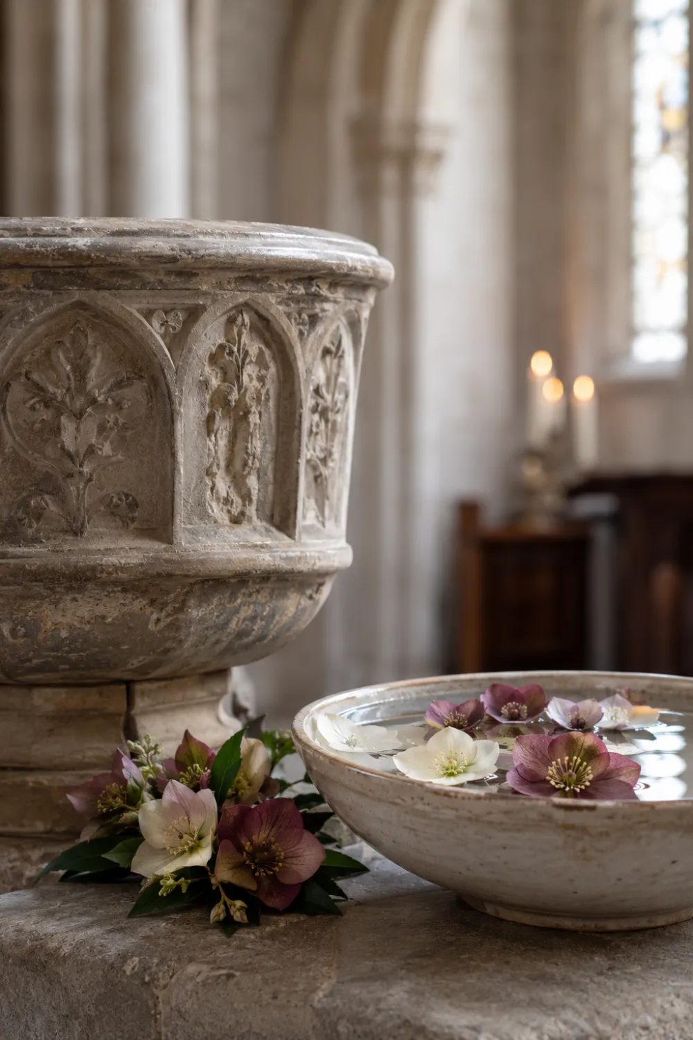 Hellebore Baptismal Font