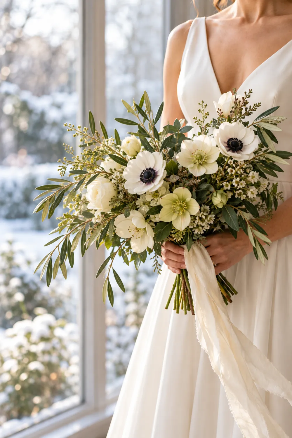 Hellebore and Anemone Bouquet