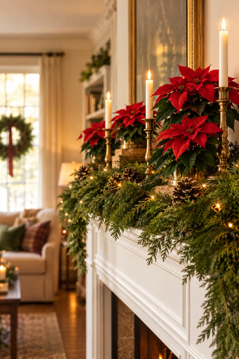 Mantel Greenery Mix