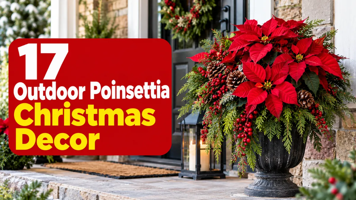Outdoor Poinsettia Christmas Decor