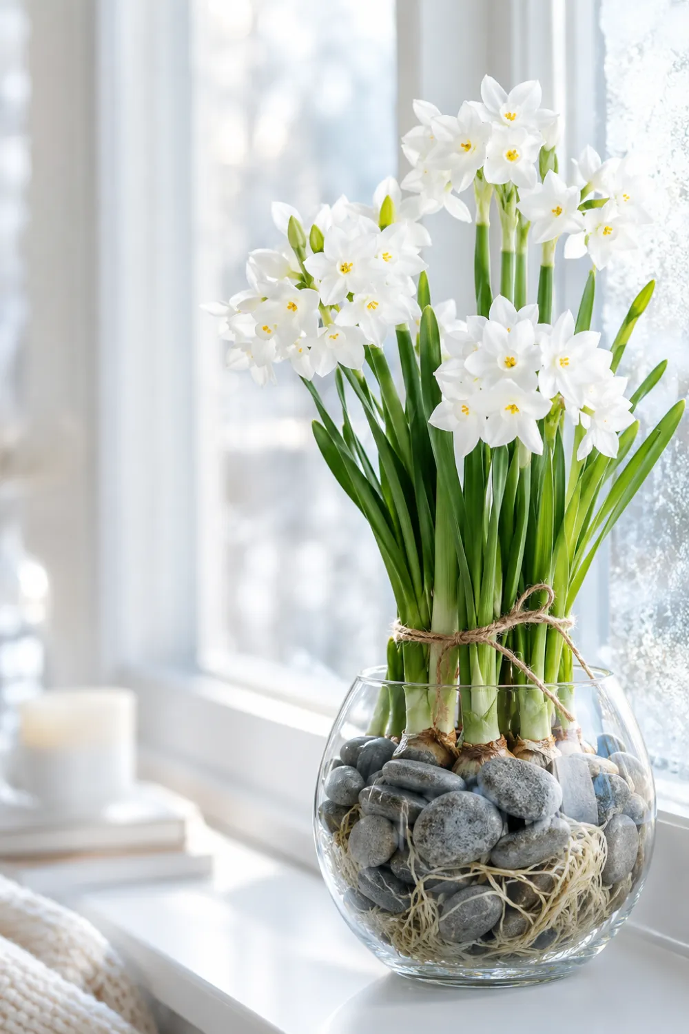 Paperwhites in Pebbles
