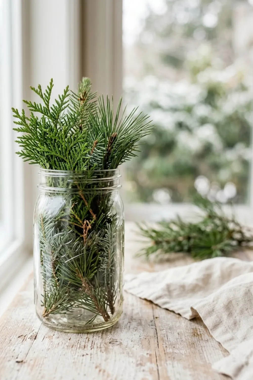 Pine and Cedar Mason Jar