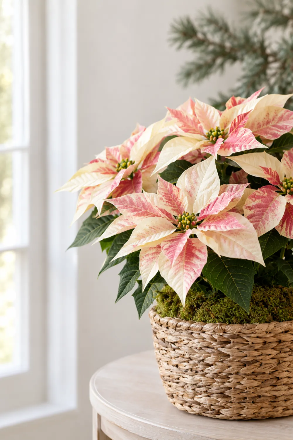 Poinsettia Basket