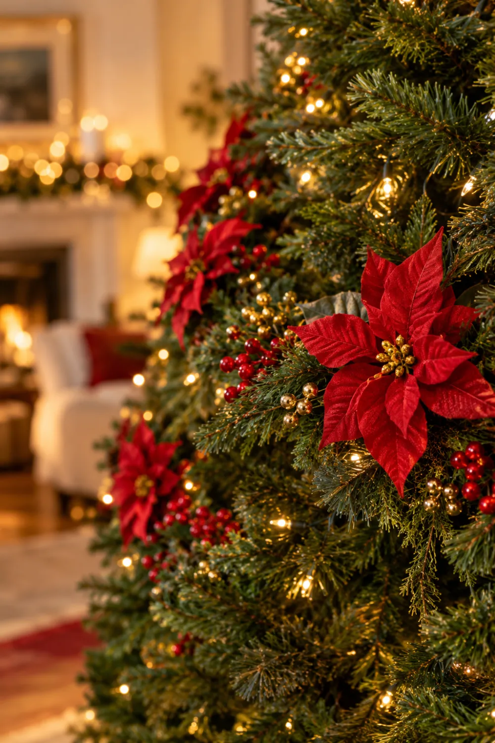 Poinsettia Garland Swag