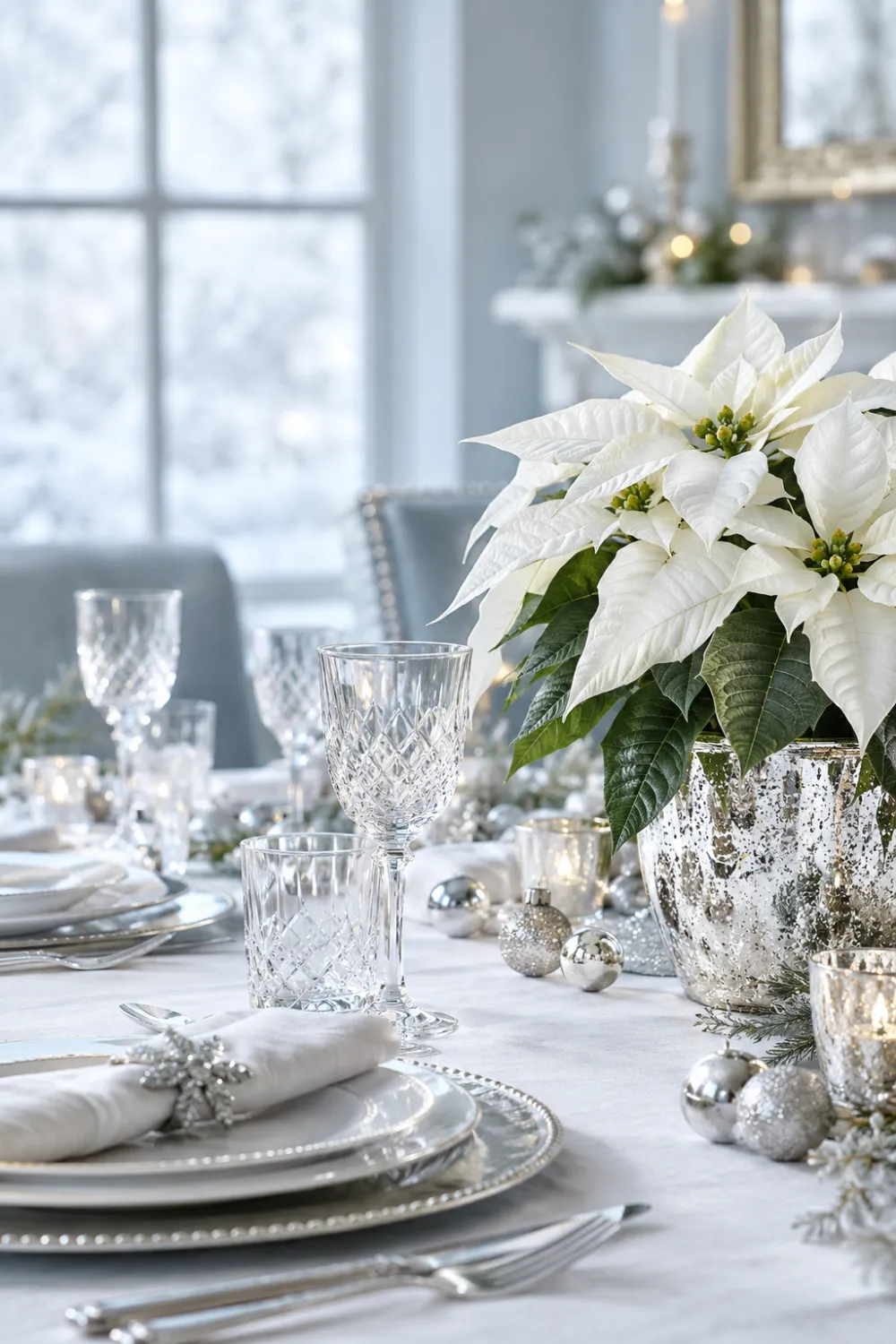 Silver and White Frost