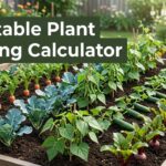 Vegetable garden bed with neatly spaced vegetable plants