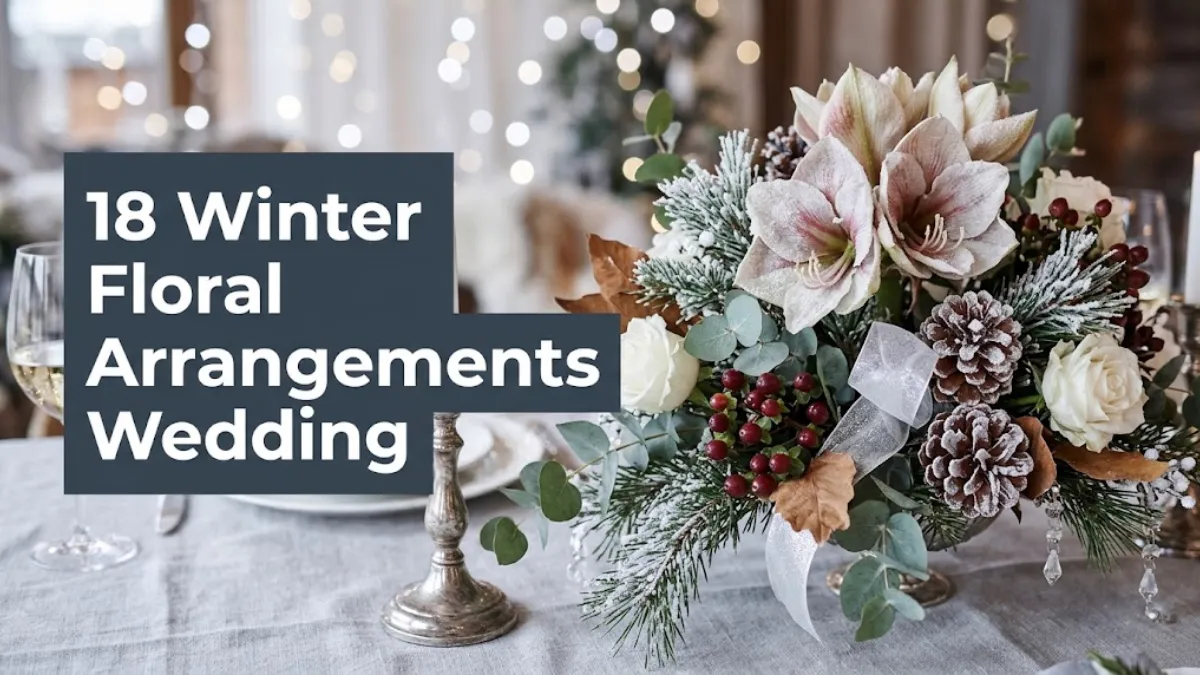 Winter Floral Arrangements Wedding
