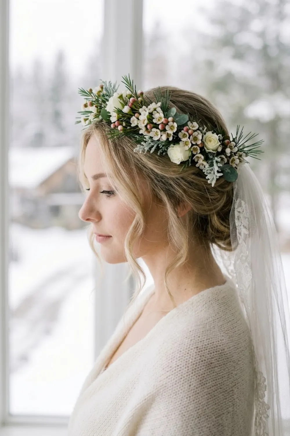 Winter Foliage Flower Crown