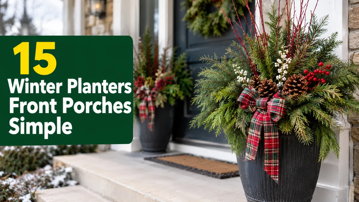 Winter Planters Front Porches Simple