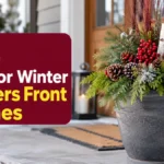 outdoor winter planters front porches
